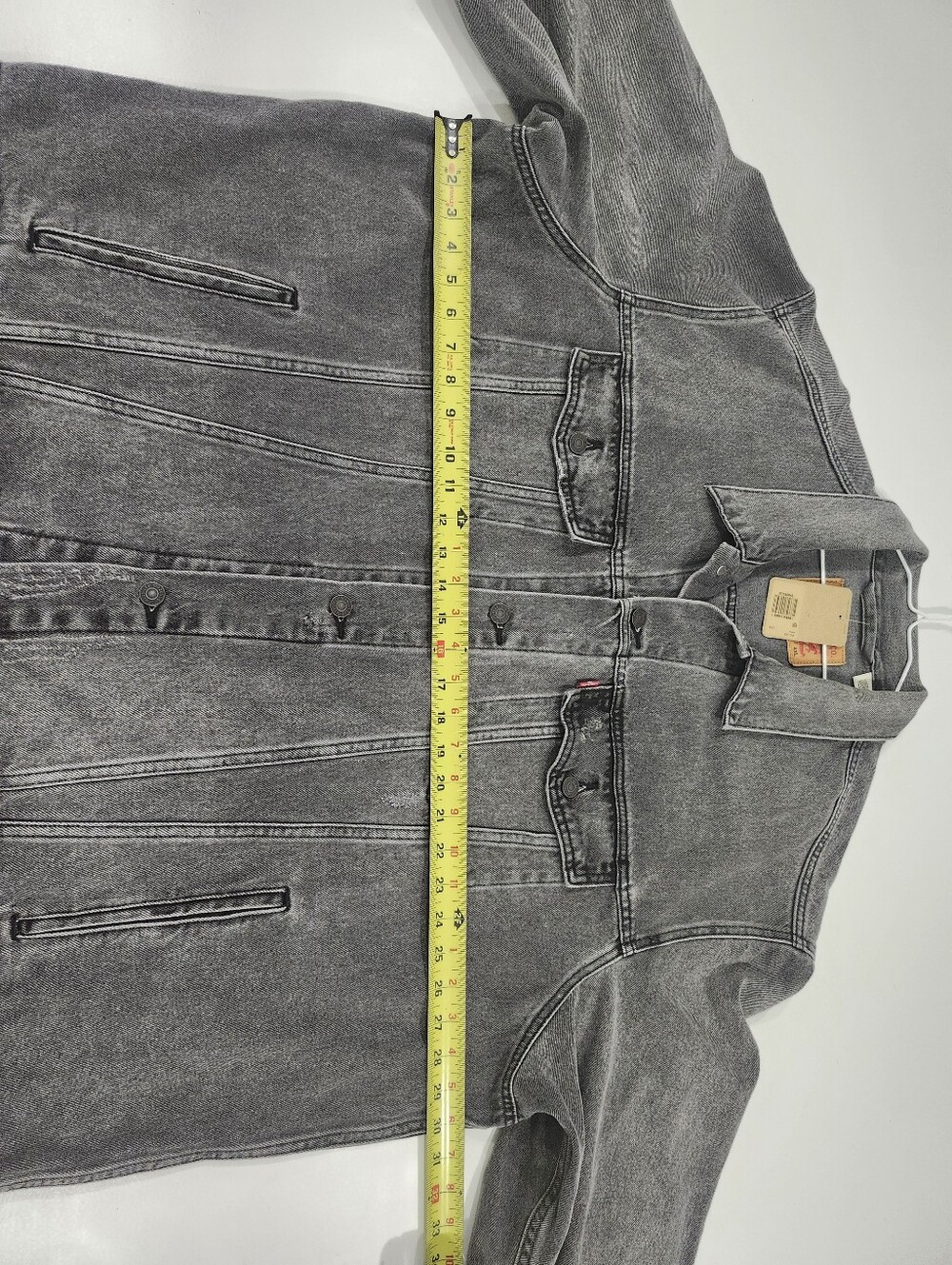 Levi's Men's 4XL Relaxed Denim Trucker Jacket Washed Black Gray New With Tags - Picture 4 of 9